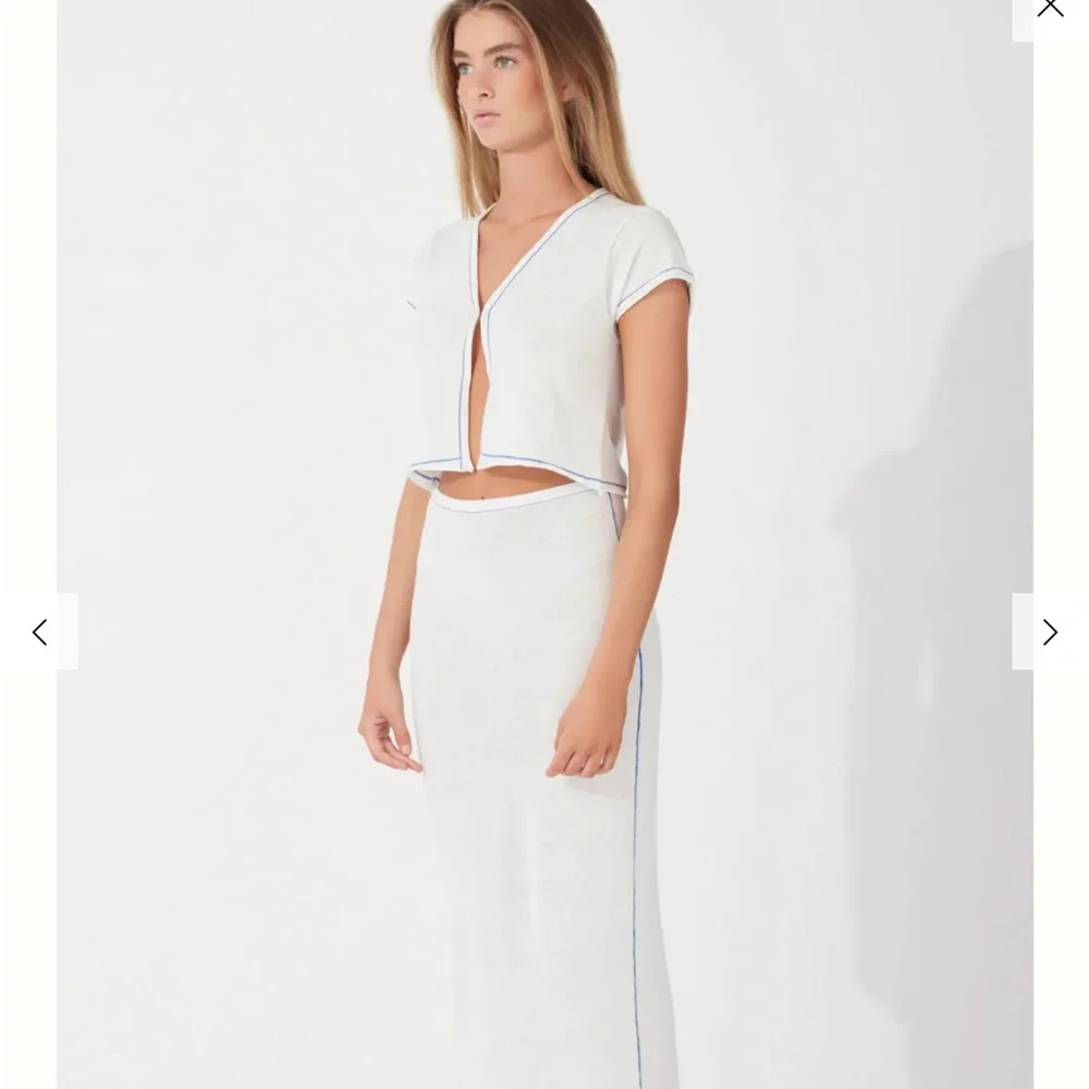 Zulu & Zephyr Milk Contrast Knit Set NWT Skirt and Top - Picture 5 of 10